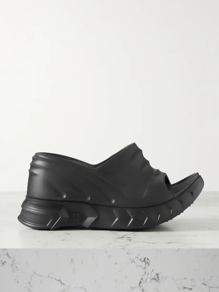 Givenchy - Marshmallow Rubber Platform Wedge Mules - Black Cover