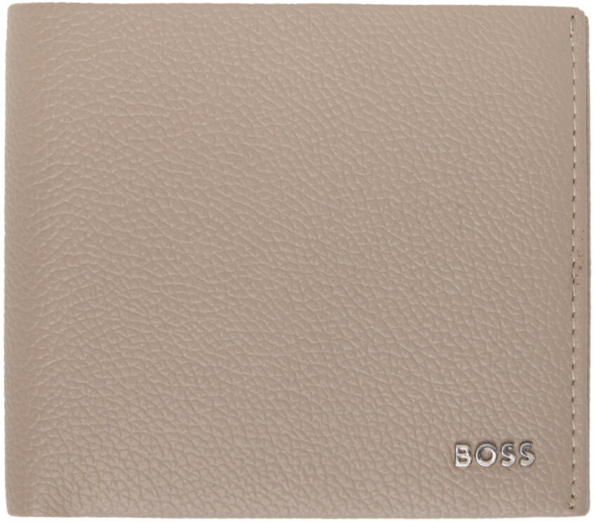 BOSS Beige Leather Wallet Cover