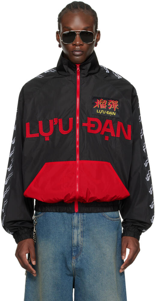 LU'U DAN Black & Red Shell Jacket Cover