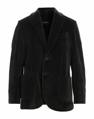 Circolo 1901 Man Blazer Dark green Cotton, Polyester Cover