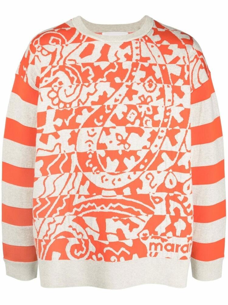 MARANT paisley-print sweatshirt - Neutrals Cover