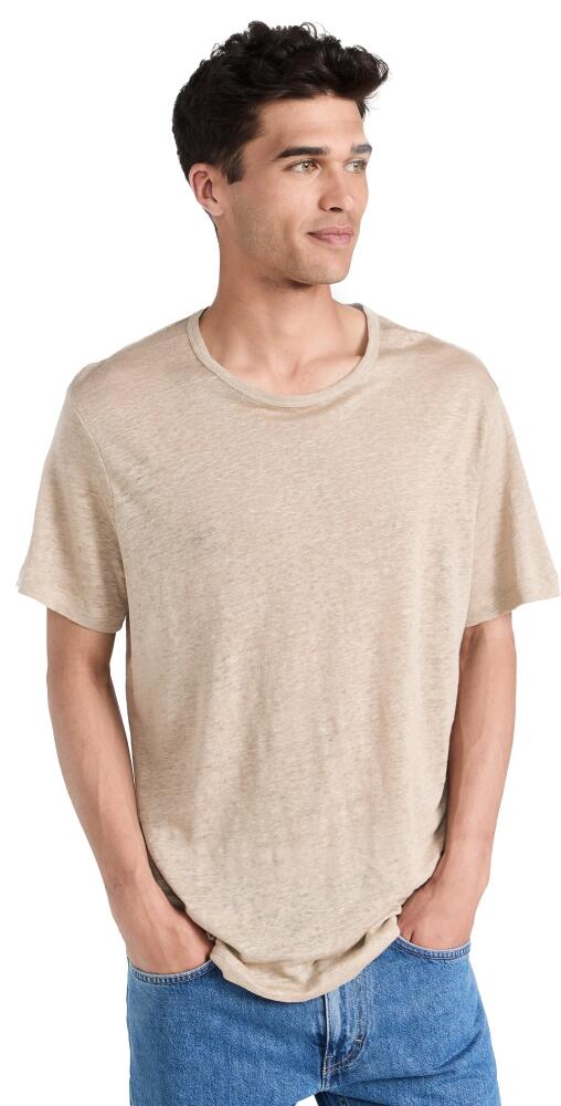 Onia Chad Linen Tee Tan Cover