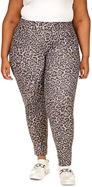 MICHAEL Michael Kors Plus Size Print Twill Pull-On Leggings (Malachite) Women's Casual Pants Cover