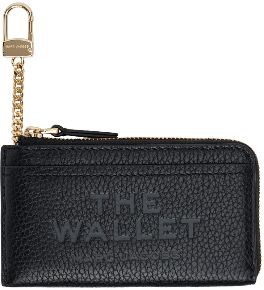 Marc Jacobs Black 'The Leather Top Zip Multi' Wallet Cover