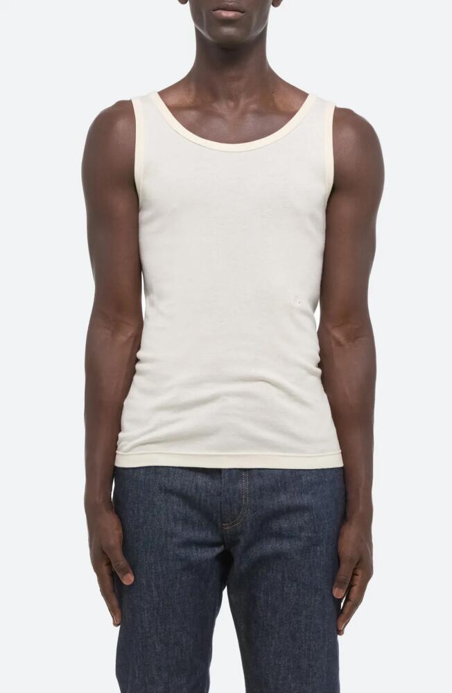 Helmut Lang Classic Rib Tank in Ivory Cover