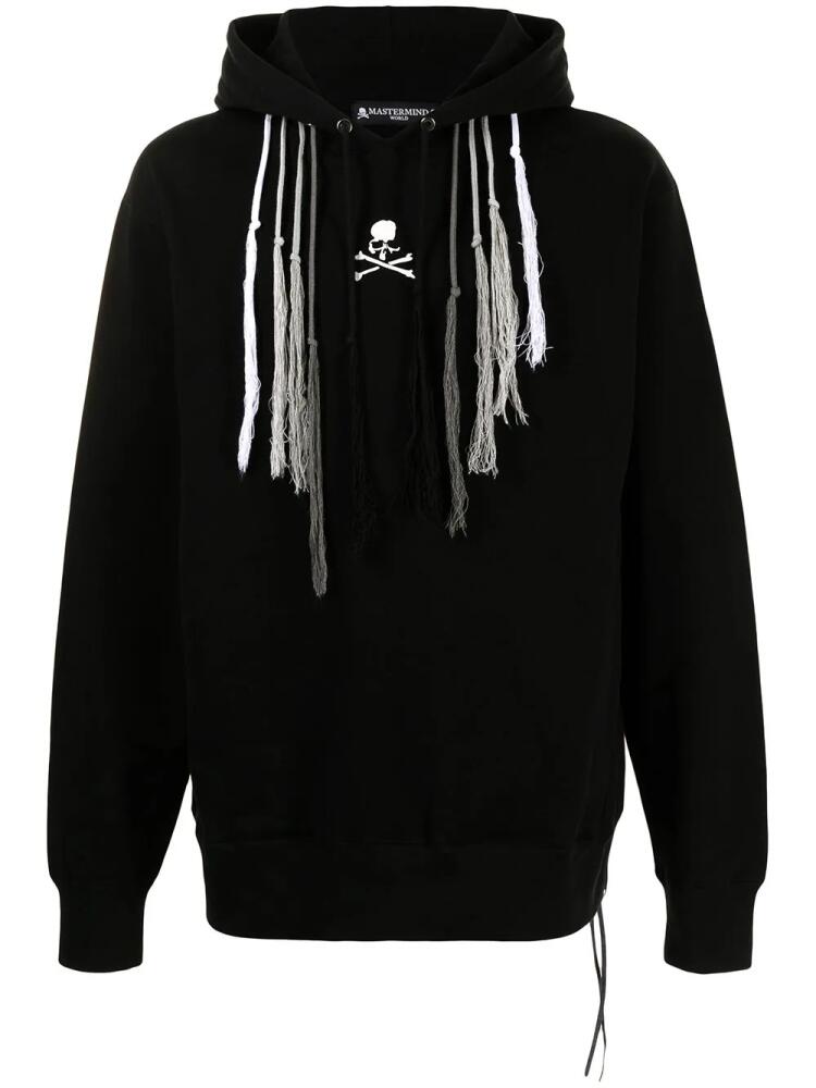 Mastermind World logo-print tassel-detail hoodie - Black Cover