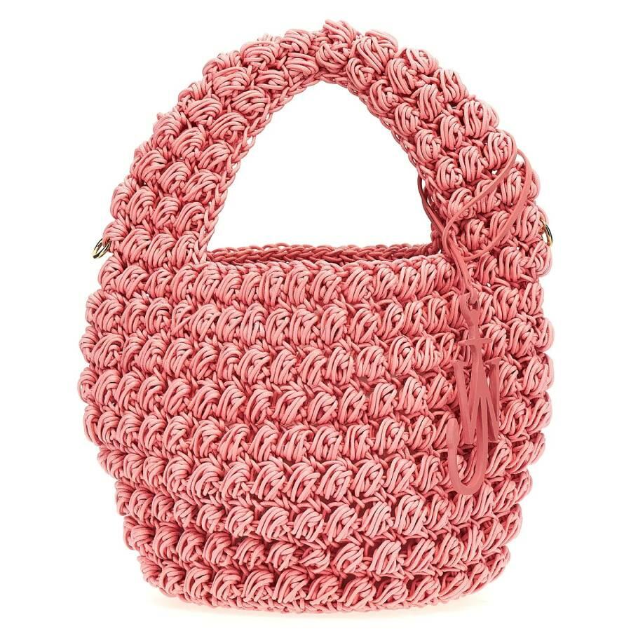 JW Anderson Pink Popcorn Basket Woven Top Handle Bag Cover