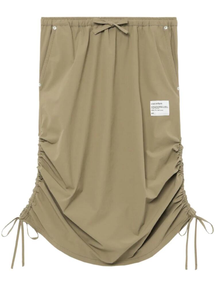 izzue drawstring-fastening midi skirt - Neutrals Cover