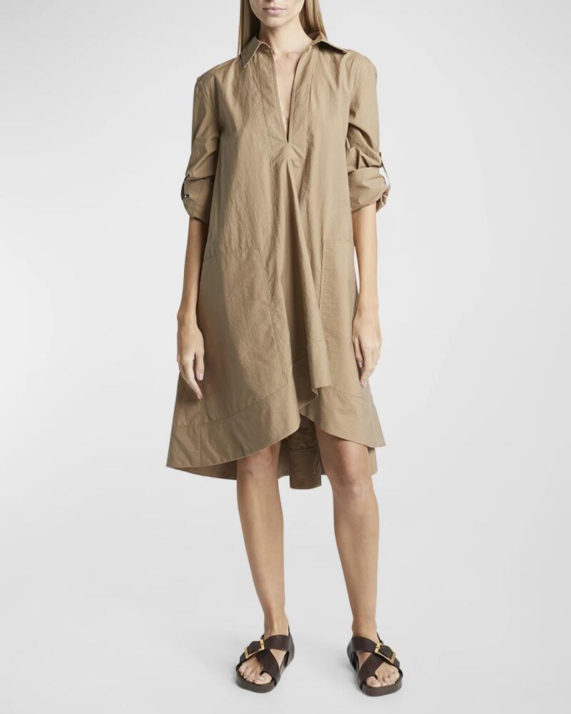 Loewe x Paula Ibiza Wrap Tunic Dress with Rolled Cuff Sleeves Cover