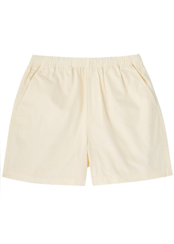 Fred Perry Logo-embroidered Cotton Shorts - Ecru Cover