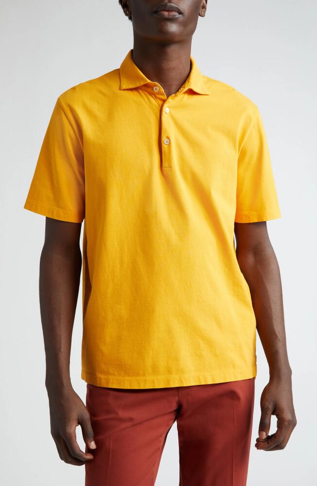 Boglioli Cotton Polo in Yellow Cover