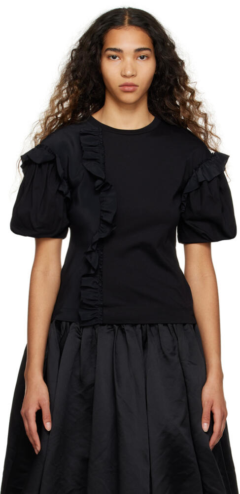 Simone Rocha Black Ruffle T-Shirt Cover