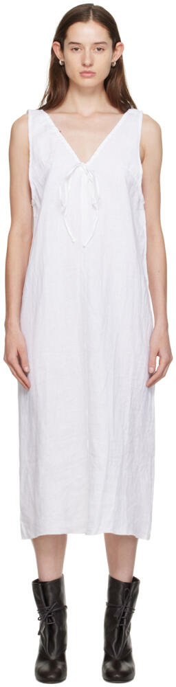 Deiji Studios White 'The Tie' Midi Dress Cover