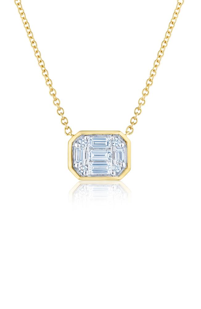 Kwiat Sunburst Diamond Pendant Necklace in Yellow Gold Cover