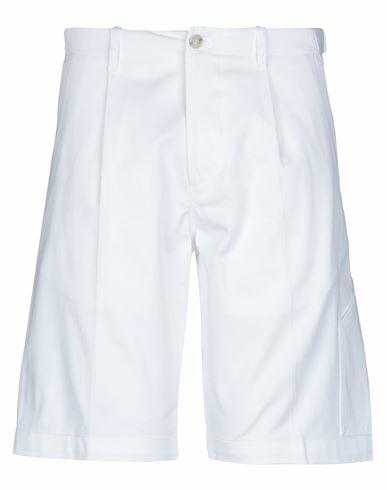 Paolo Pecora Man Shorts & Bermuda Shorts White Cotton, Elastane Cover