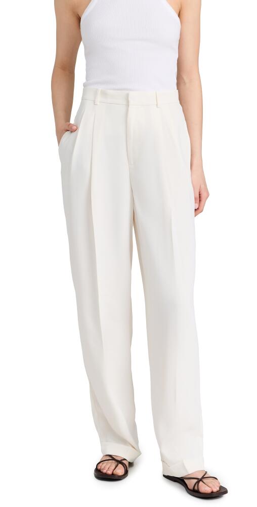 Polo Ralph Lauren Pleated Straight Leg Pants Cream Cover