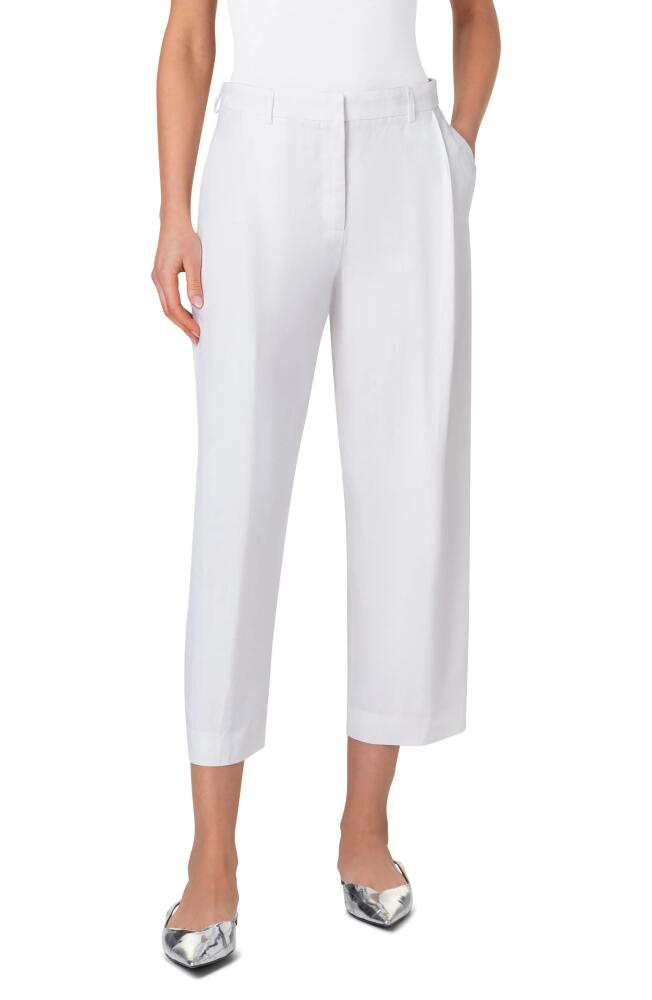 Akris punto Flori Pleated Crop Pants in Cream Cover