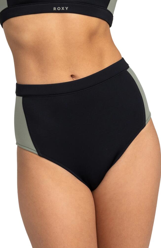 Roxy Peformance High Waist Bikini Bottoms in Anthracite Cover