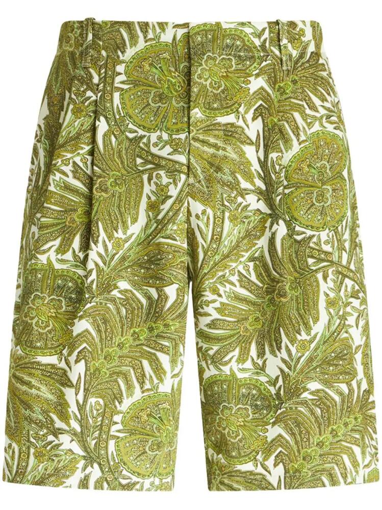 ETRO floral-print Bermuda shorts - Green Cover