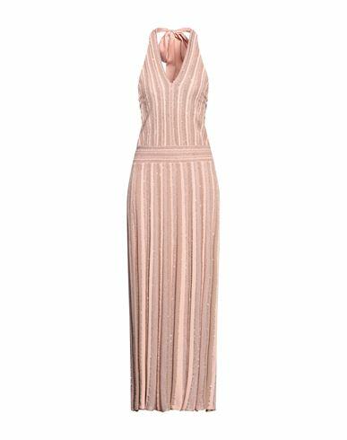 D. exterior Woman Maxi dress Blush Viscose, Polyamide, Polyester, Metallic Polyester, Elastane Cover