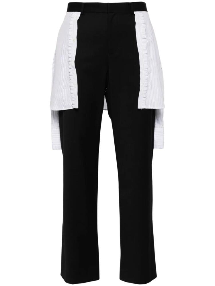 Undercover layered wool-blend trousers - Black Cover