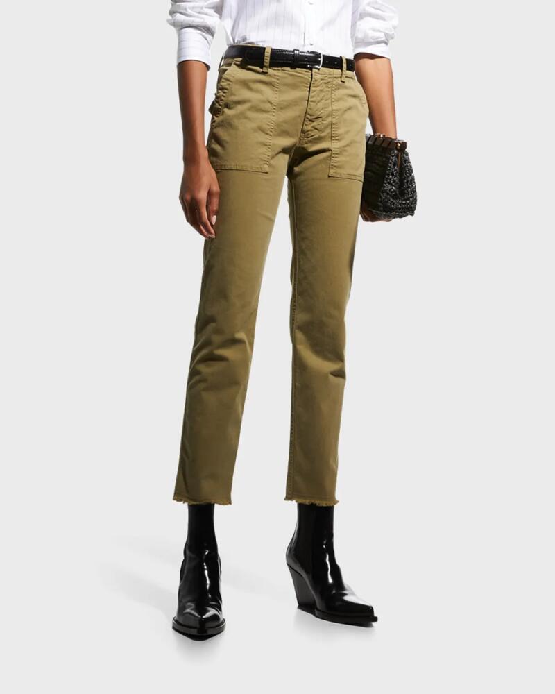 Nili Lotan Jenna Cropped Raw-Edge Pants Cover