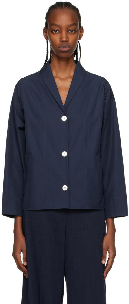 S Max Mara Navy Gange Jacket Cover