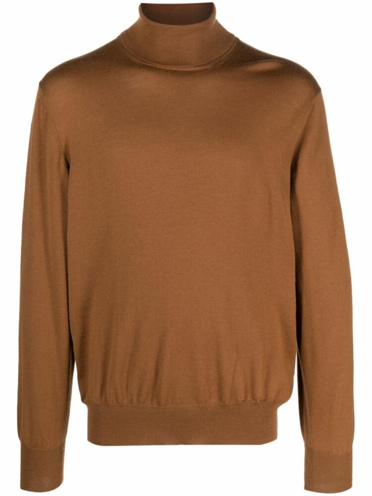 D4.0 virgin wool roll-neck jumper - Brown Cover