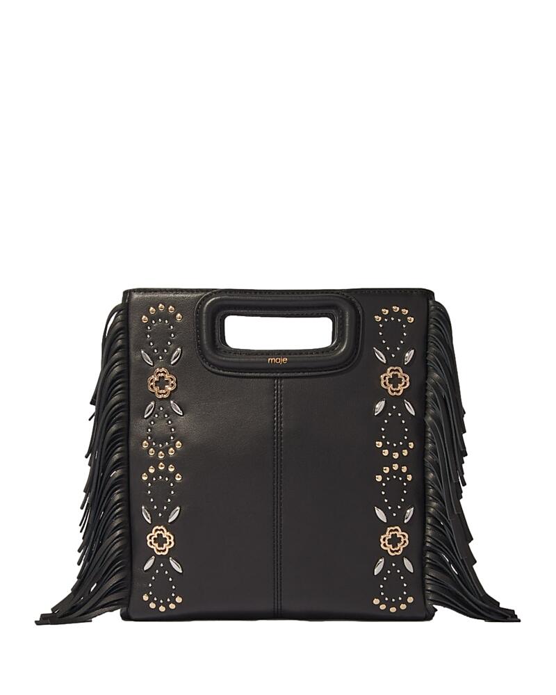 Maje M Fringe Leather Crossbody Bag Cover