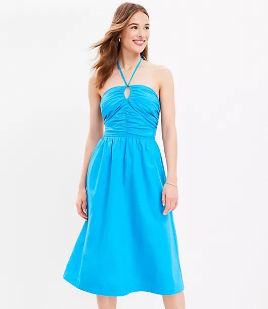 Loft Keyhole Halter Midi Dress Cover