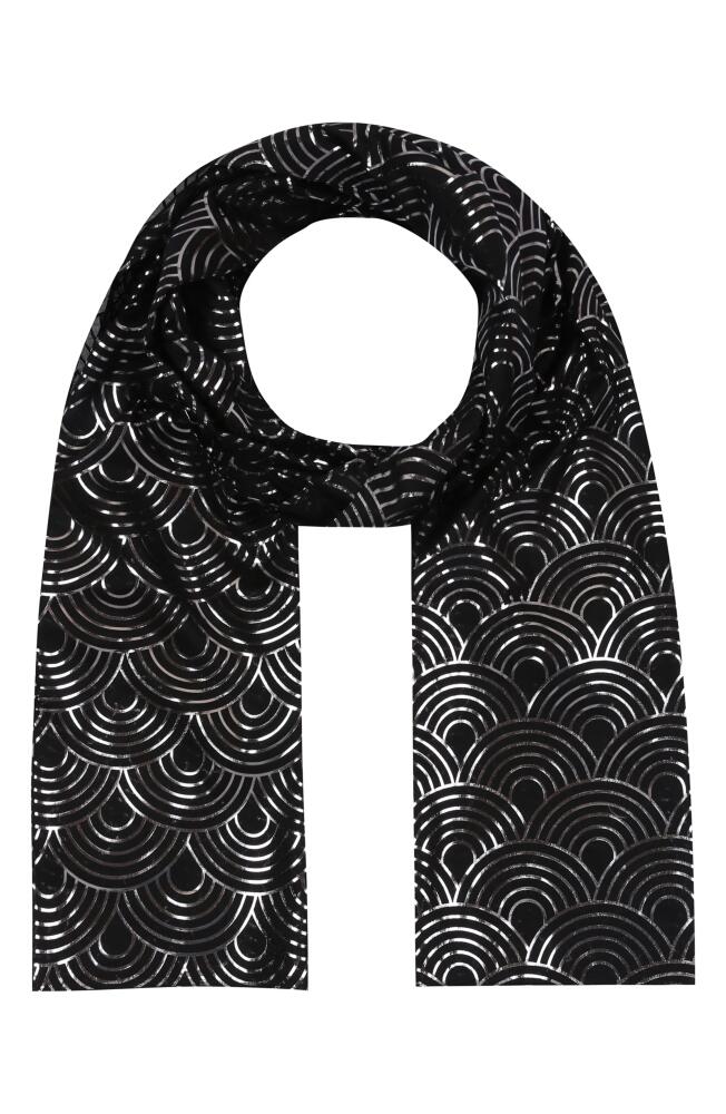 Kurt Geiger London Metallic Rainbow Oblong Scarf in Black Cover