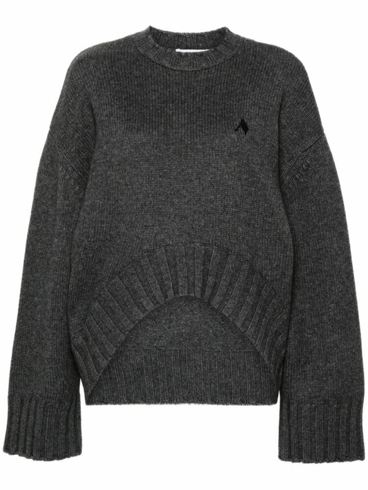 The Attico ribbed-knit sweater - Grey Cover