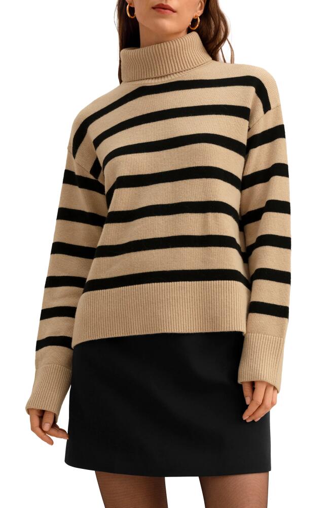 Lilysilk Women's The Tarra Stripe Sweater in Brown Cover