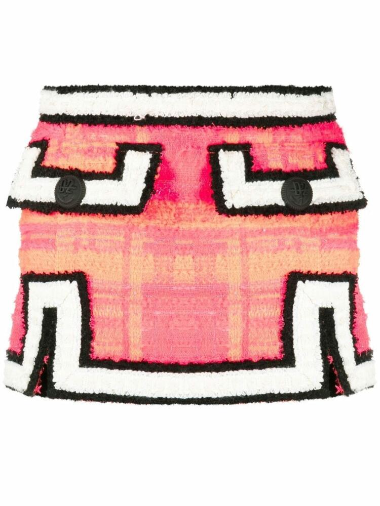 DSQUARED2 geometric tweed mini skirt - Pink Cover