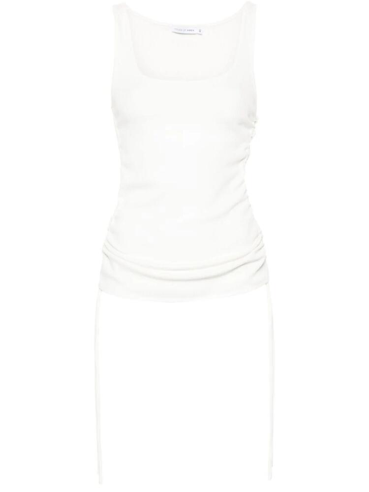 Amen drawstring-detail ribbed tank top - White Cover