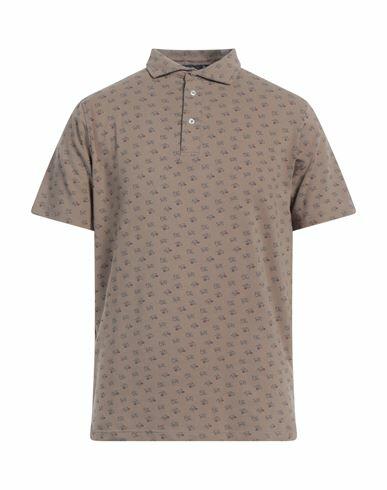 Bagutta Man Polo shirt Sand Cotton, Elastane Cover