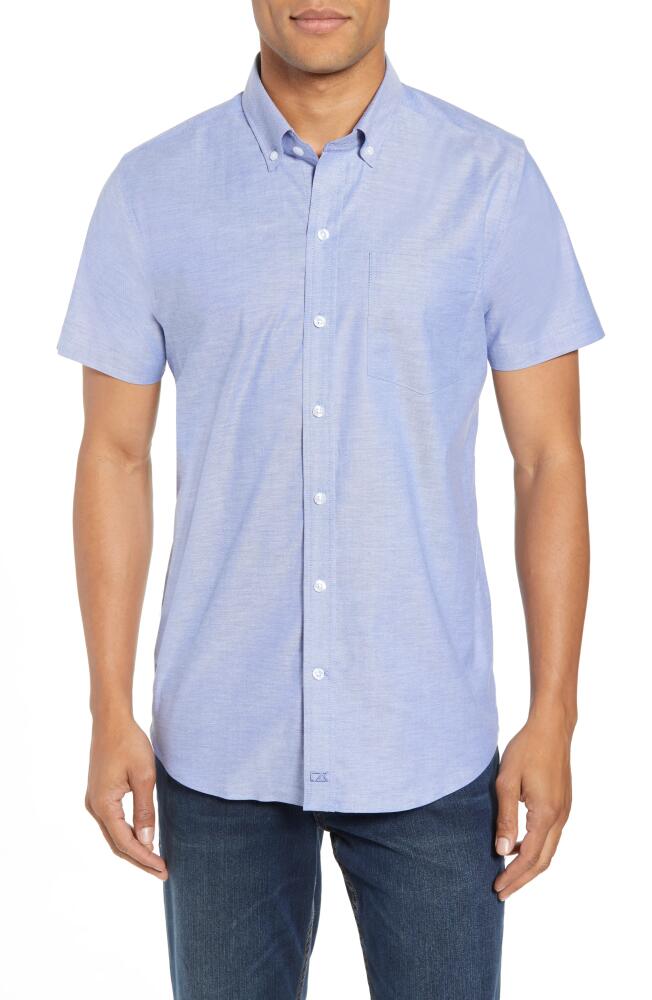 Cutter & Buck Classic Fit Short Sleeve Button-Down Oxford Shirt in French Blue Cover