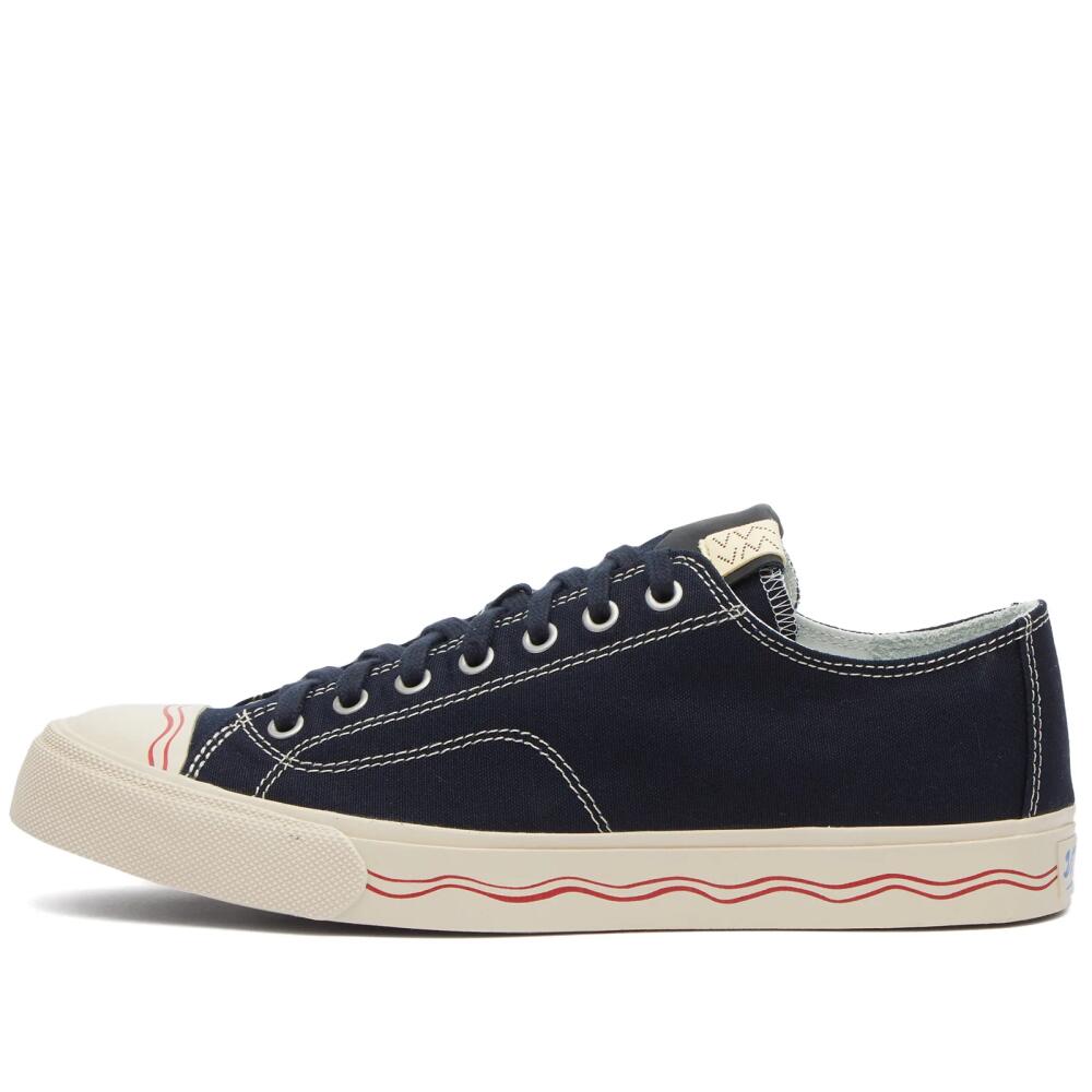 Visvim Men's Seeger Low Canvas Sneakers in Navy Cover