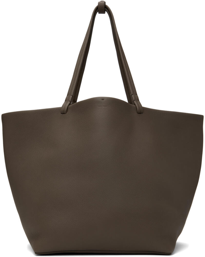 The Row Taupe XL Park Leather Tote Cover