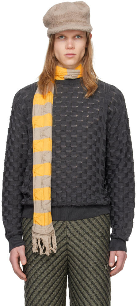 Isa Boulder SSENSE Exclusive Gray Chess Sweater Cover