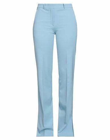 Del Core Woman Pants Sky blue Polyester, Virgin Wool, Elastane, Cotton Cover