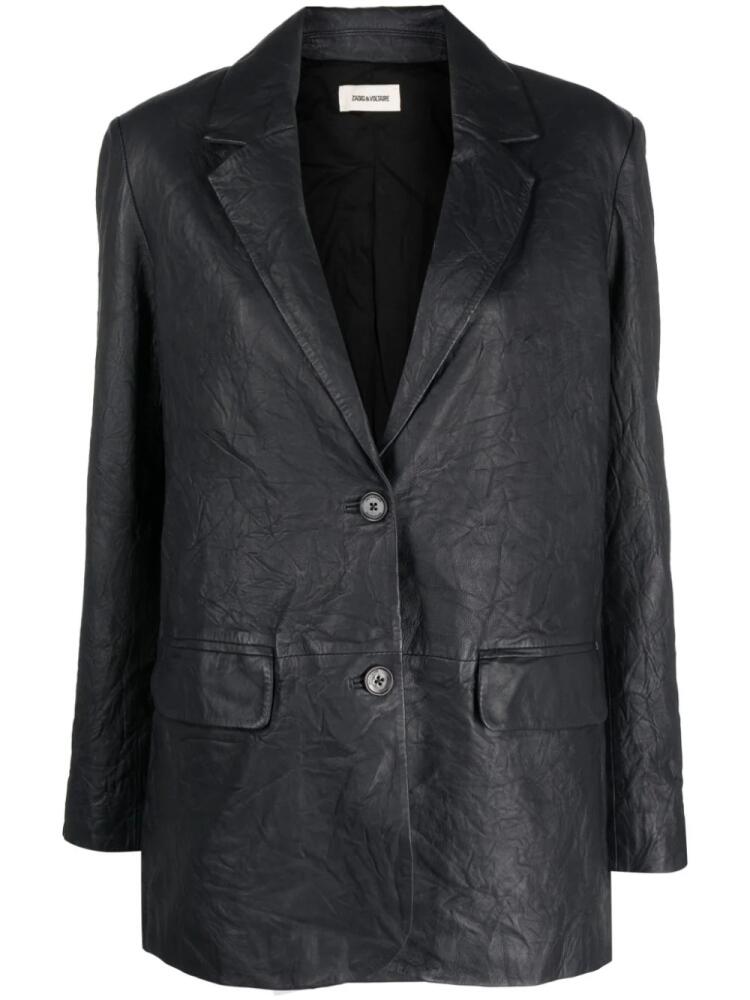 Zadig&Voltaire notched-collar lambskin blazer - Grey Cover