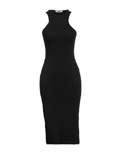 Hinnominate Woman Midi dress Black Cotton, Elastane Cover