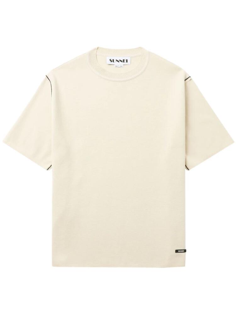 Sunnei short-sleeve cotton T-shirt - Neutrals Cover