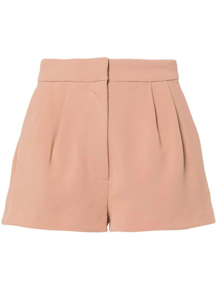 Elisabetta Franchi logo-patch crepe shorts - Pink Cover