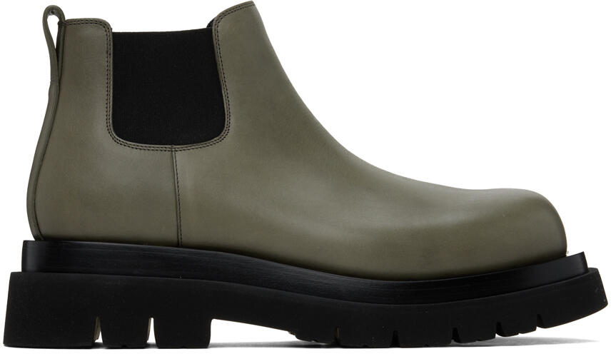 Bottega Veneta Gray Lug Chelsea Boots Cover