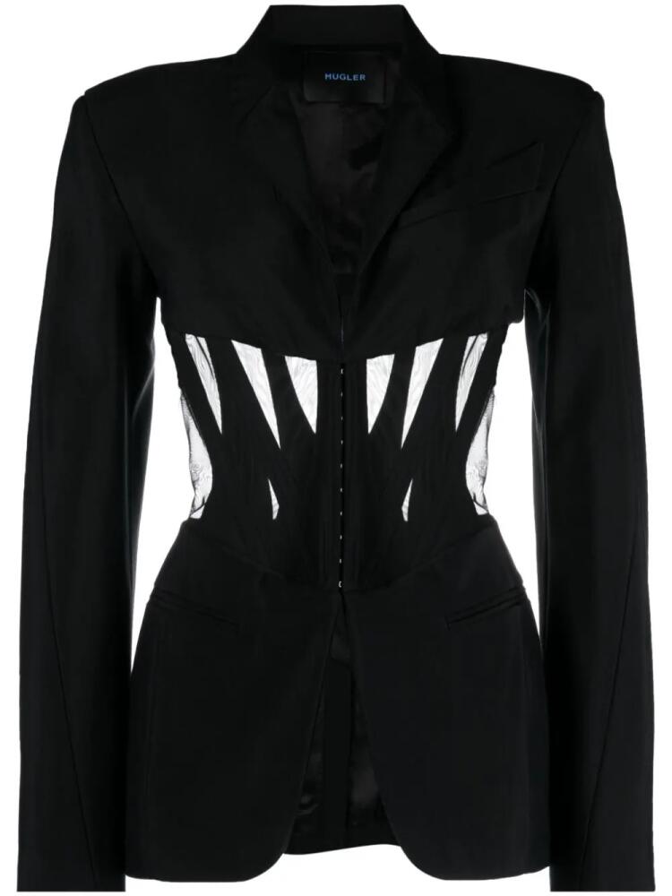 Mugler corset panelled blazer - Black Cover