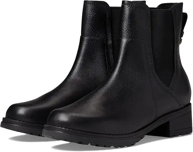 Cole Haan Camea Waterproof Chelsea Bootie (Black Leather) Women's Boots Cover