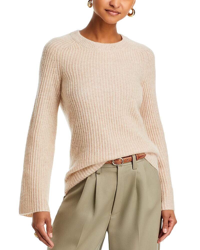 C by Bloomingdale's Cashmere Ribbed Crewneck Sweater - Exclusive Cover