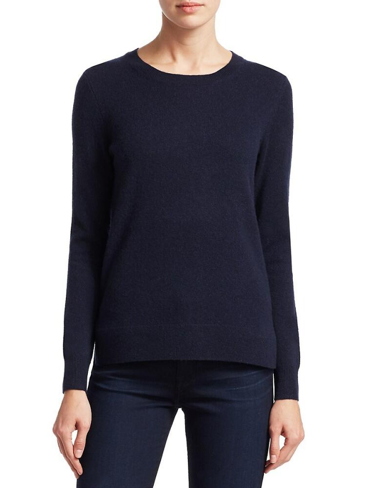 Saks Fifth Avenue Women's COLLECTION Cashmere Roundneck Sweater - Navy Dusk Cover